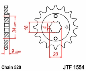 Piñón JT SPROCKETS acero...