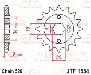 Piñón JT SPROCKETS acero...