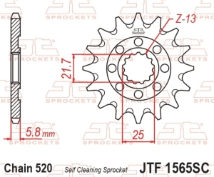 Piñón JT SPROCKETS acero...