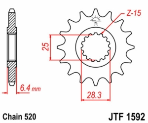 Piñón JT SPROCKETS acero...