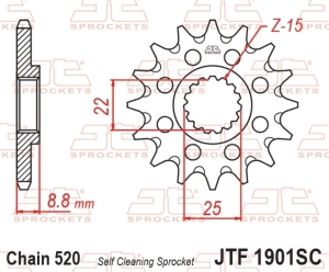 Piñón JT SPROCKETS acero...