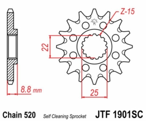 Piñón JT SPROCKETS acero...