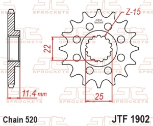 Piñón JT SPROCKETS acero...