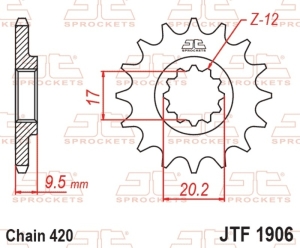 Piñón JT SPROCKETS acero...