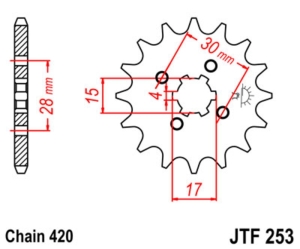 Piñón JT SPROCKETS acero...