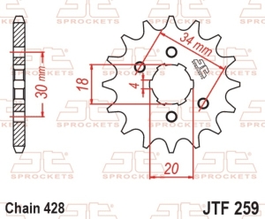 Piñón JT SPROCKETS acero...