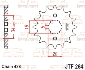 Piñón JT SPROCKETS acero...