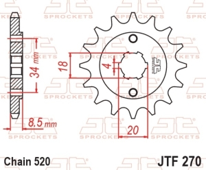 Piñón JT SPROCKETS acero...
