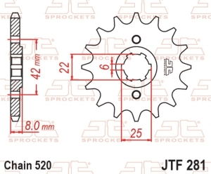 Piñón JT SPROCKETS acero...