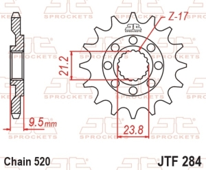 Piñón JT SPROCKETS acero...