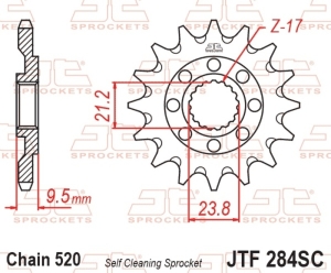 Piñón JT SPROCKETS acero...