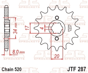 Piñón JT SPROCKETS acero...
