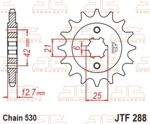 Piñón JT SPROCKETS acero...