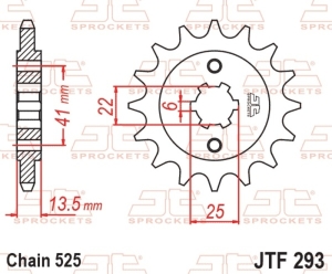 Piñón JT SPROCKETS acero...