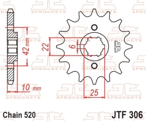 Piñón JT SPROCKETS acero...