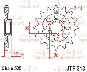 Piñón JT SPROCKETS acero...