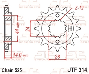 Piñón JT SPROCKETS acero...