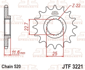 Piñón JT SPROCKETS acero...