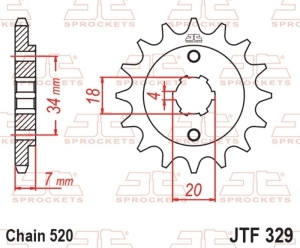 Piñón JT SPROCKETS acero...