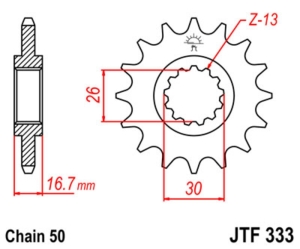Piñón JT SPROCKETS acero...