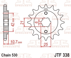 Piñón JT SPROCKETS acero...