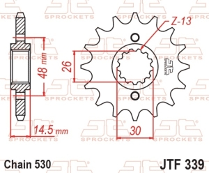 Piñón JT SPROCKETS acero...