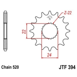 Piñon JT 394 de acero con...