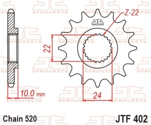 Piñón JT SPROCKETS acero...