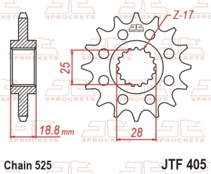 Piñón JT SPROCKETS acero...