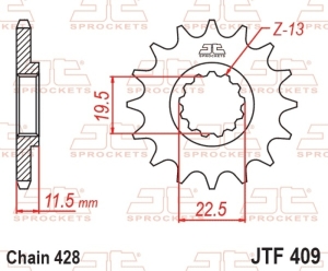 Piñón JT SPROCKETS acero...