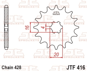 Piñón JT SPROCKETS acero...
