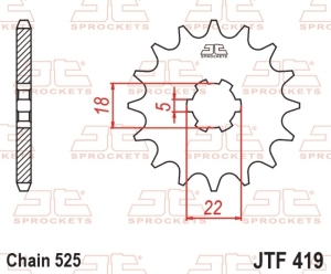 Piñón JT SPROCKETS acero...