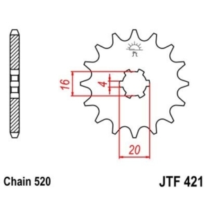 Piñon JT 421 de acero con...