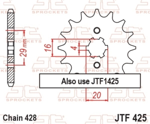 Piñón JT SPROCKETS acero...
