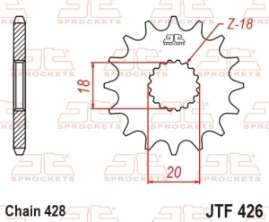 Piñón JT SPROCKETS acero...