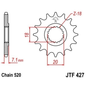Piñón JT SPROCKETS acero...