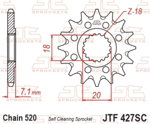 Piñón JT SPROCKETS acero...