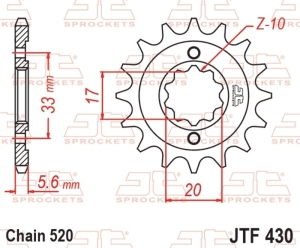 Piñón JT SPROCKETS acero...