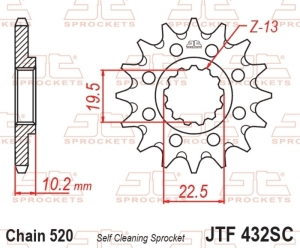Piñón JT SPROCKETS acero...