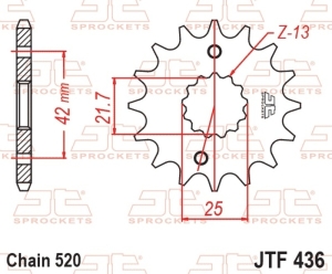 Piñón JT SPROCKETS acero...
