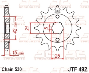 Piñón JT SPROCKETS acero...