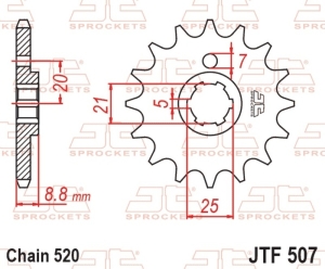Piñón JT SPROCKETS acero...