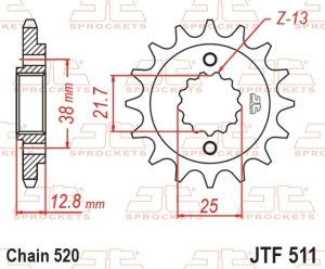 Piñón JT SPROCKETS acero...