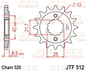 Piñón JT SPROCKETS acero...