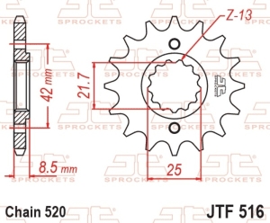 Piñón JT SPROCKETS acero...