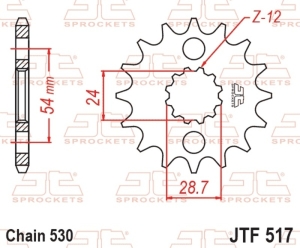Piñón JT SPROCKETS acero...