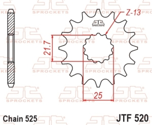 Piñón JT SPROCKETS acero...