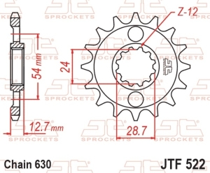 Piñón JT SPROCKETS acero...