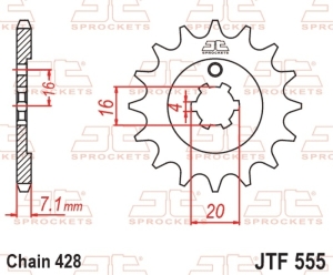 Piñón JT SPROCKETS acero...