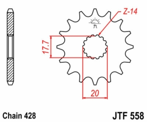 Piñón JT SPROCKETS acero...